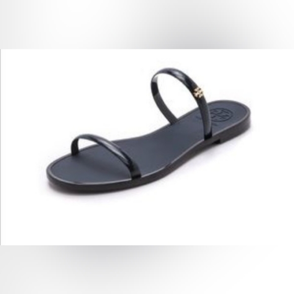 Tory Burch Navy Jelly Sandals - Picture 1 of 6